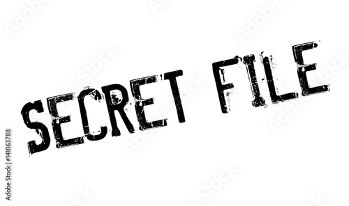 Secret File rubber stamp. Grunge design with dust scratches. Effects can be easily removed for a clean, crisp look. Color is easily changed.