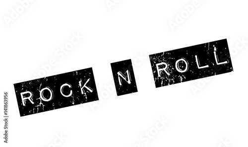 Rock N Roll rubber stamp. Grunge design with dust scratches. Effects can be easily removed for a clean, crisp look. Color is easily changed.