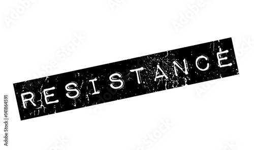 Resistance rubber stamp. Grunge design with dust scratches. Effects can be easily removed for a clean, crisp look. Color is easily changed.