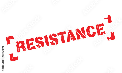 Resistance rubber stamp. Grunge design with dust scratches. Effects can be easily removed for a clean, crisp look. Color is easily changed.