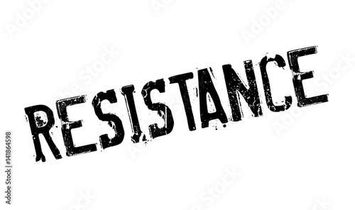 Resistance rubber stamp. Grunge design with dust scratches. Effects can be easily removed for a clean, crisp look. Color is easily changed.