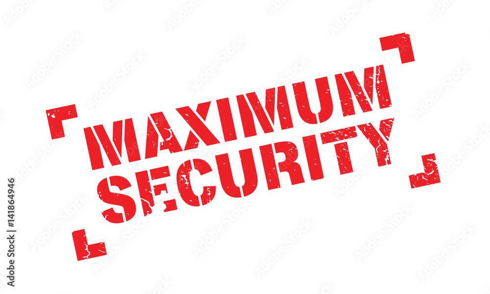 Maximum Security rubber stamp. Grunge design with dust scratches. Effects can be easily removed for a clean, crisp look. Color is easily changed. Maximum Security rubber stamp. Grunge design with dust scratches. Effects can be easily removed for a clean, crisp look. Color is easily changed.