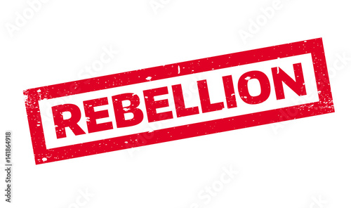 Rebellion rubber stamp. Grunge design with dust scratches. Effects can be easily removed for a clean, crisp look. Color is easily changed.