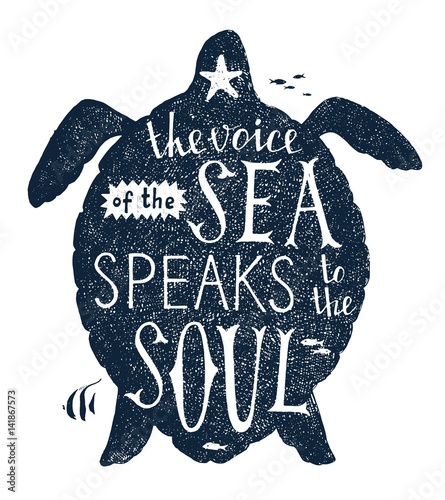lettering in turtle silhouette