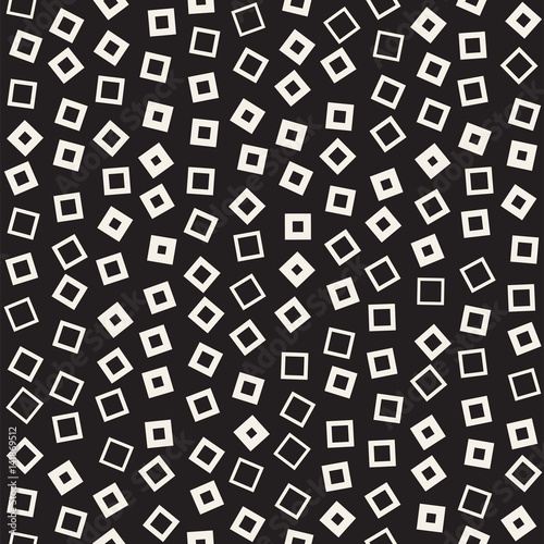 Trendy Texture With Scattered Geometric Shapes. Vector Seamless Pattern.