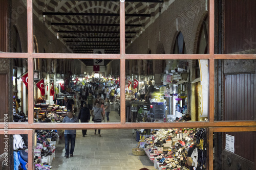 View of Arasta Bazaar in Edirne, Turkey.
