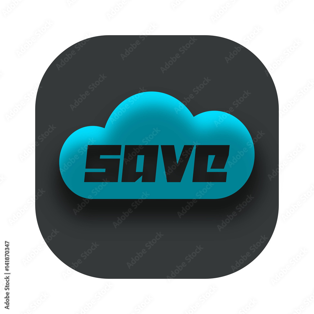 Save on the Cloud App Icon Logo Concept Idea Save on the Cloud App Icon Logo Concept Idea