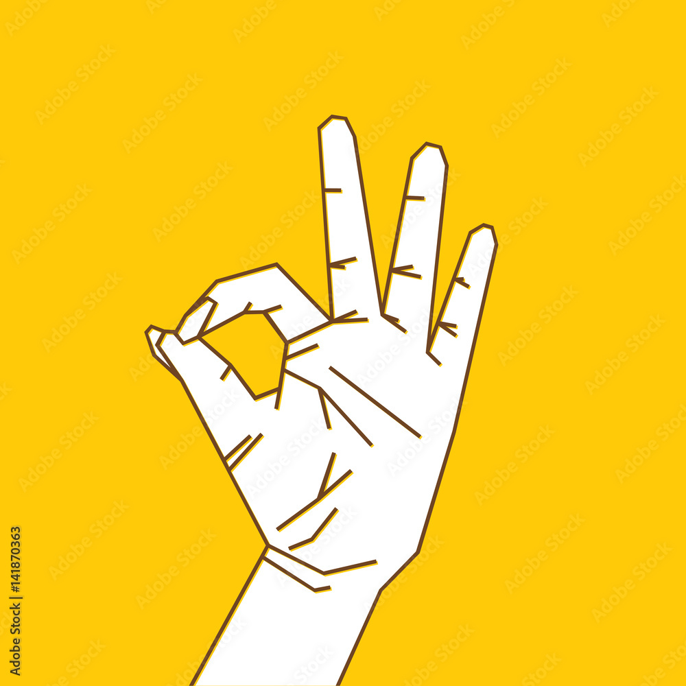 OK sign design concept OK sign design concept
