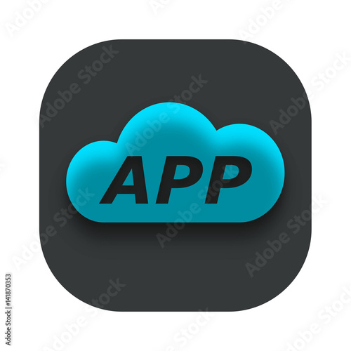 Cloud App Icon Vector