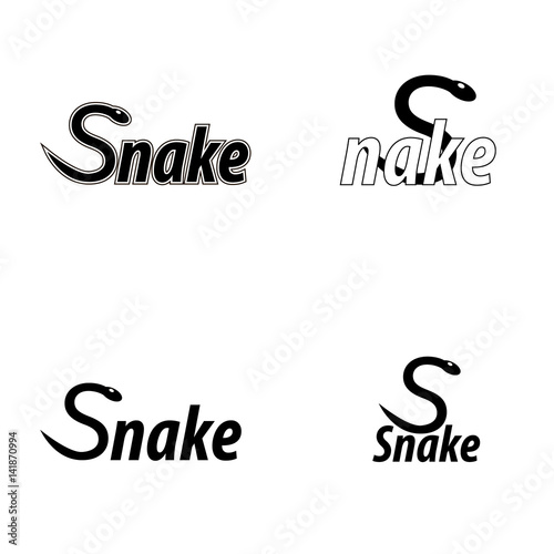 Set of logos with a snake