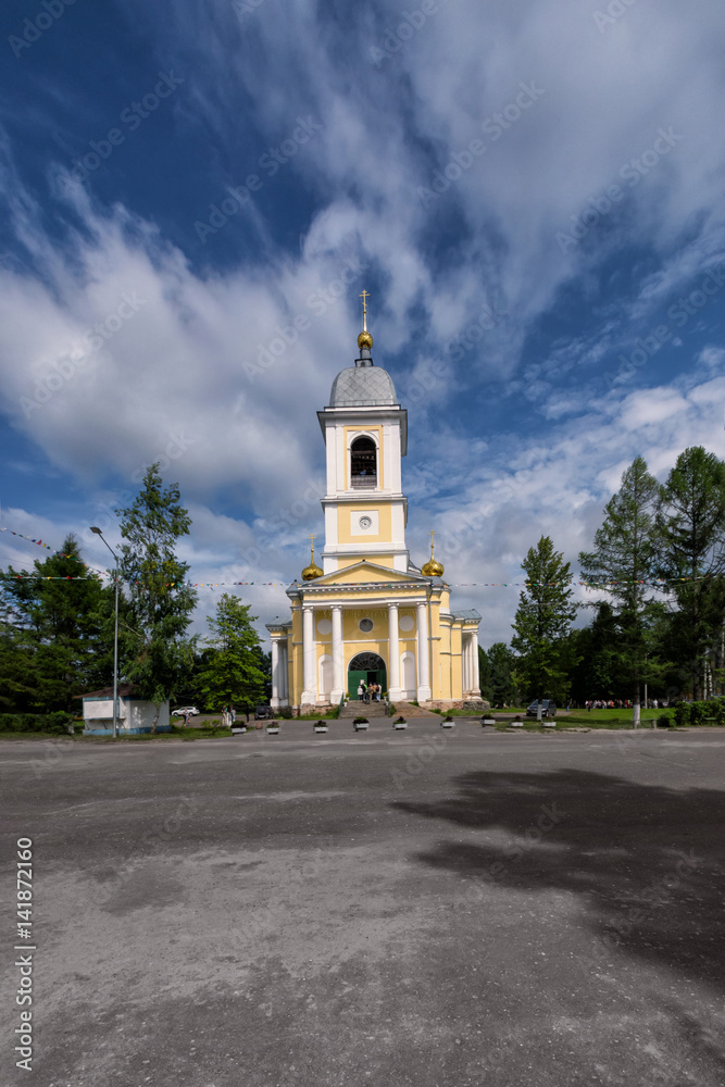 Fototapeta premium The old Church in Myshkin, Russia summer