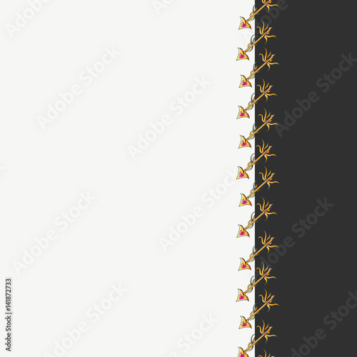Interesting background with golden arrows vector illustration