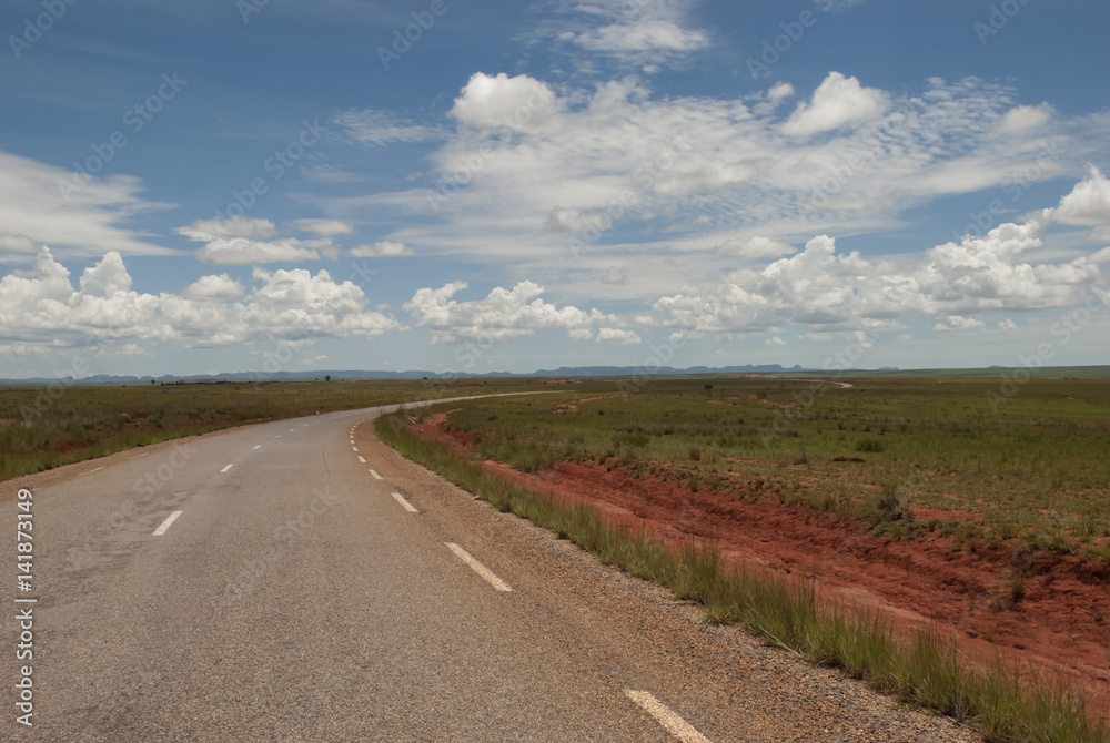 National road number seven. Madagascar. Travel from Antananarivo to Toliara. Adventure by car