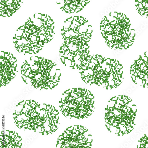 Modern abstract green pattern with round shapes