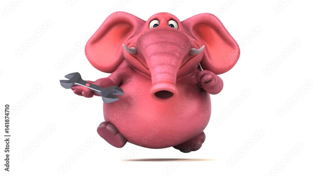 Pink elephant - 3D Animation
