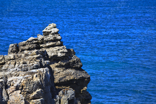 Rocky Coast Extending into the Sea