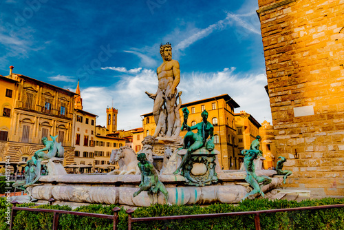 view of Florence with the old bridge in the heart of Tuscany