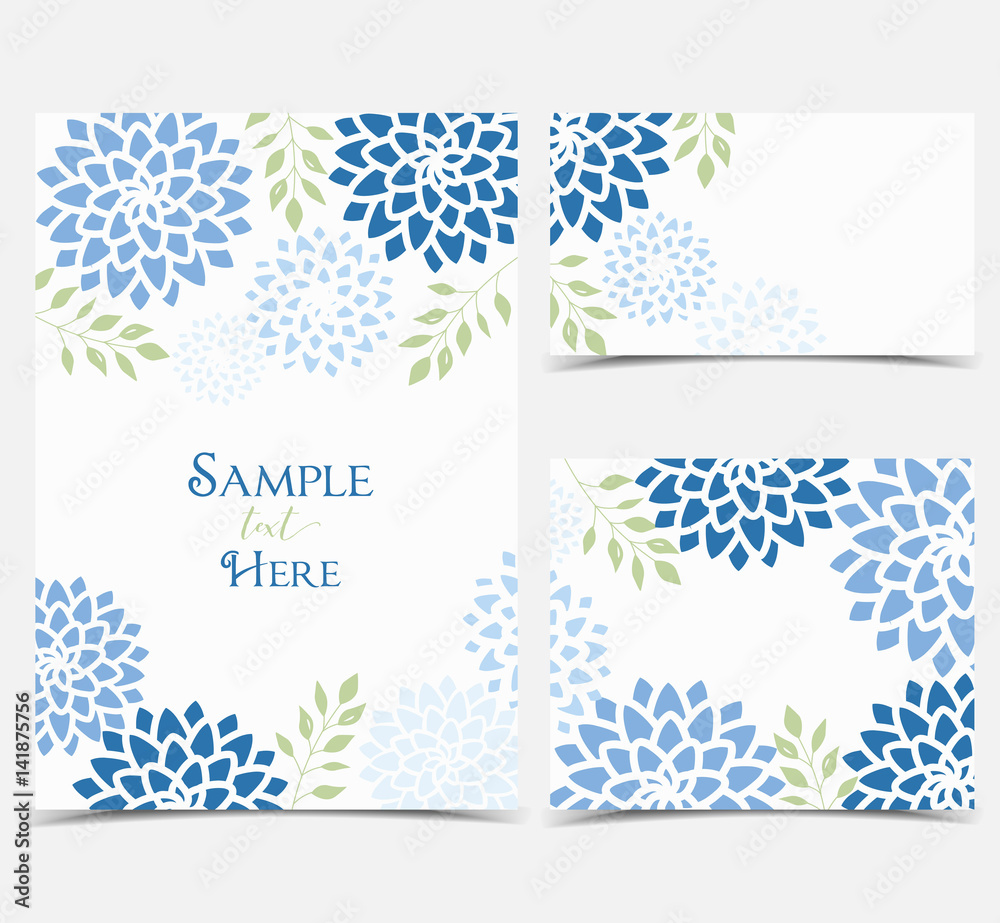 Vector Floral invitations