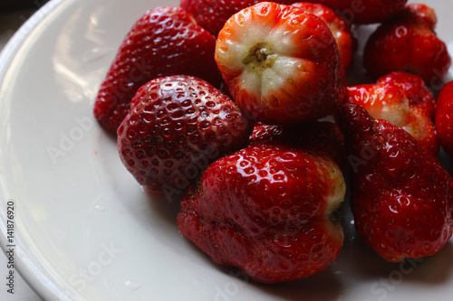 Strawberries on the plate