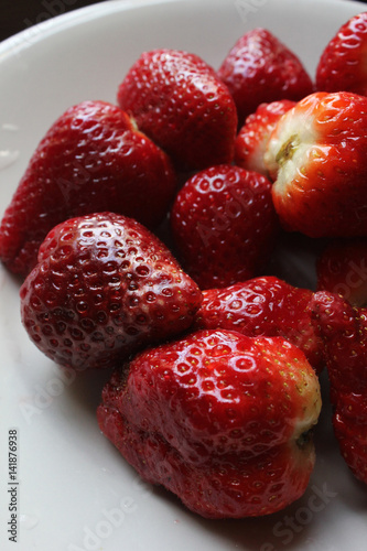 Strawberries on the plate