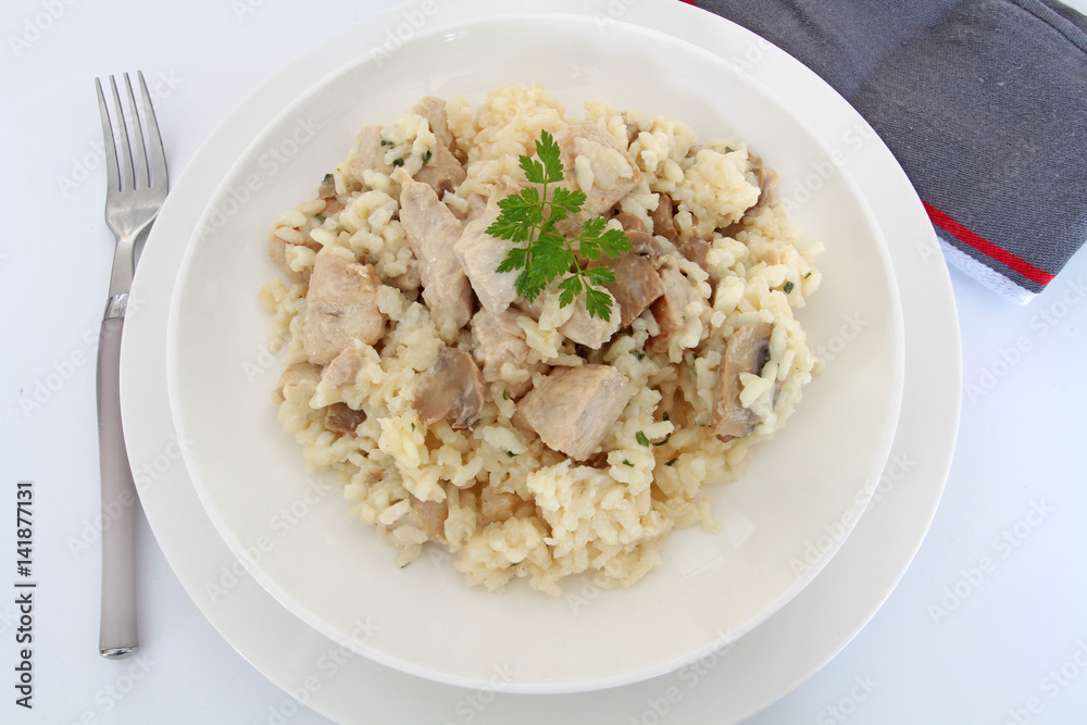 risotto au poulet