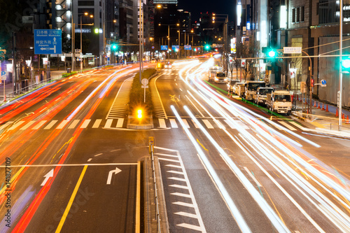 Night traffic in Tokyo 