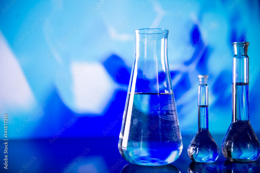 Lab theme. Science and medical background. Laboratory glassware. Lab theme. Science and medical background. Laboratory glassware.