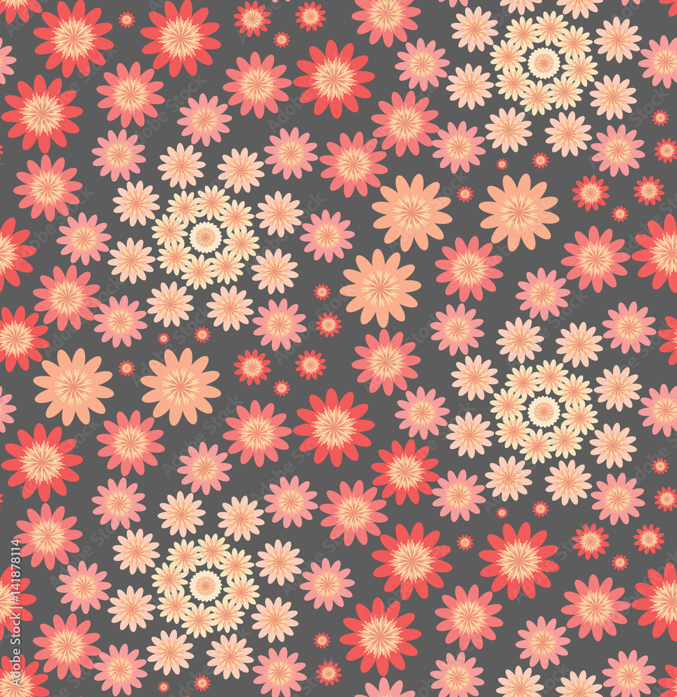 Color seamless flower pattern