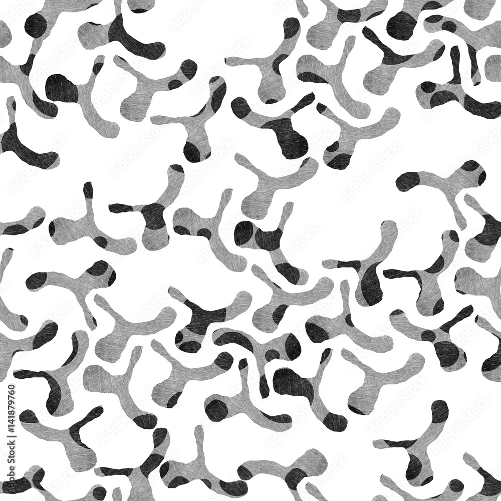Modern abstract gray pattern with abstract shapes