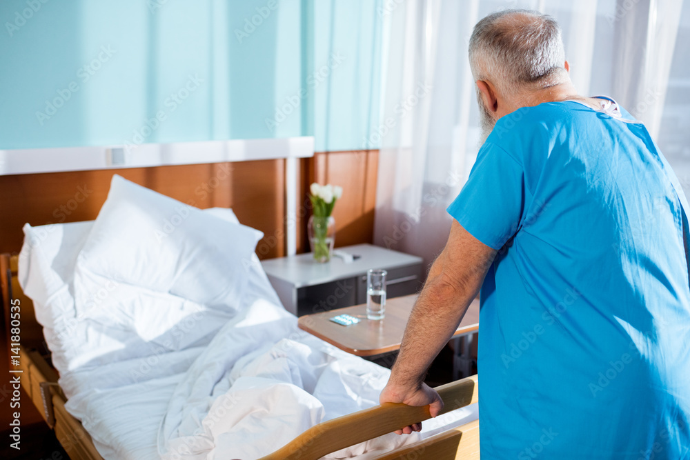 Senior man in hospital Senior man in hospital
