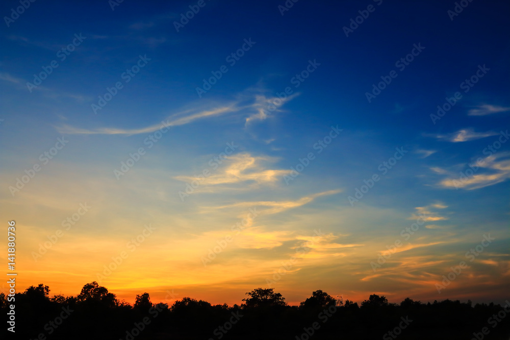Beautiful atmosphere sky at sunset Beautiful atmosphere sky at sunset