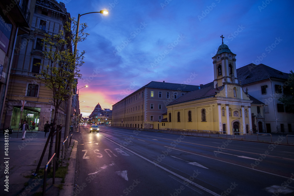 Budapest the capital of Hungary crossed by the Danube River