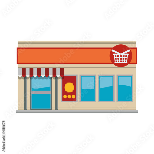Fototapeta Naklejka Na Ścianę i Meble -  Store shop building icon vector illustration graphic design