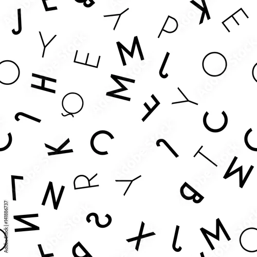 Tapety Wzór czarny list na białym tle