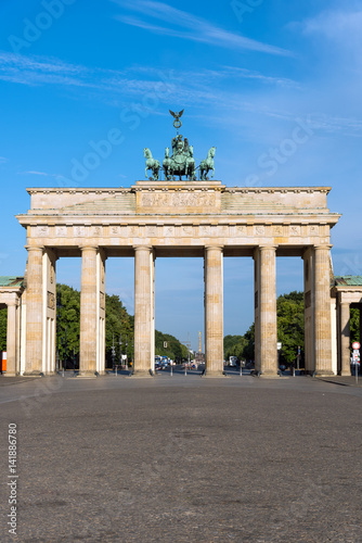 The famous Brandenburger Tor in Berlin on a sunny day