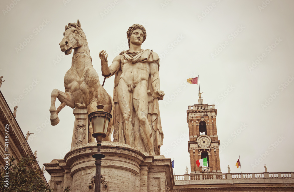 Obraz premium The Capitoline Hill, Rome Italy with copy space