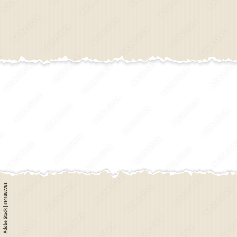 Fototapeta premium ripped open paper brown cardboard