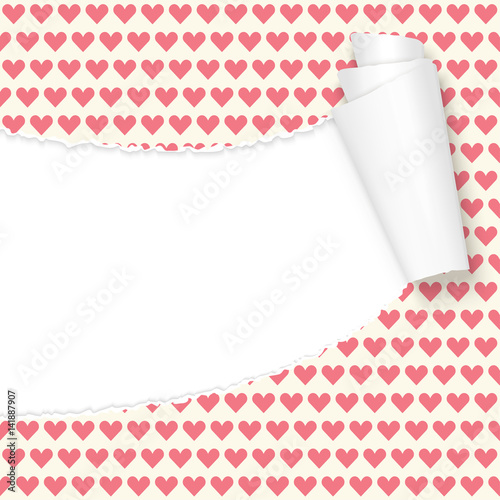 ripped open paper hearts