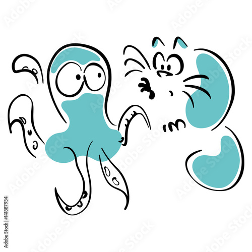 Octopus mimics the cat