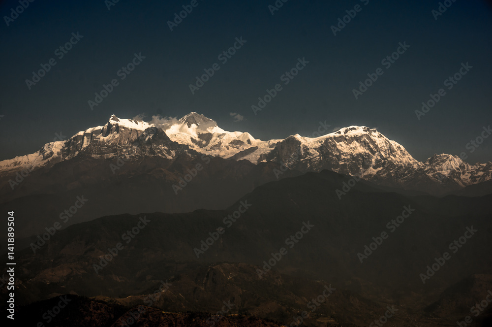 View of Annapurna range, himalayas