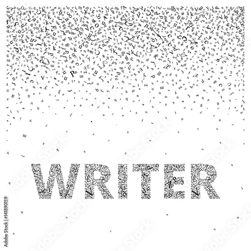 Abstract letters create background and word.