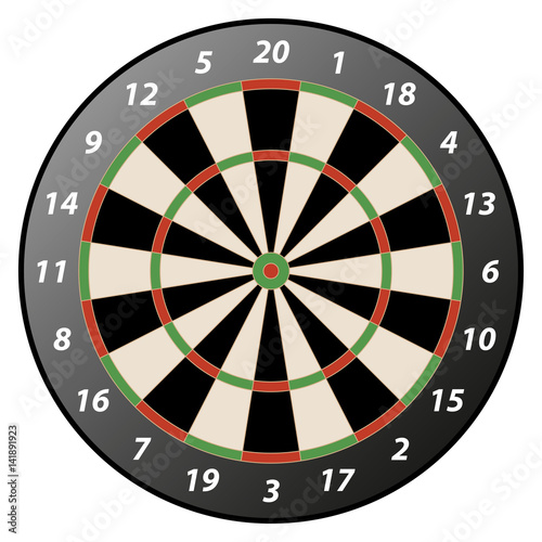 isolated dartboard