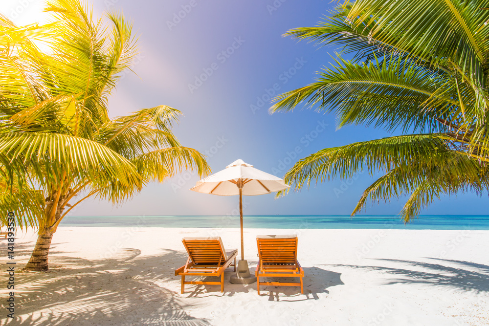 Vacation holidays travel background. Beach concept