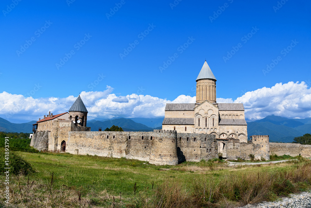 View of Alaverdi Monastery in the Alazani valley. Kakheti region. Georgia