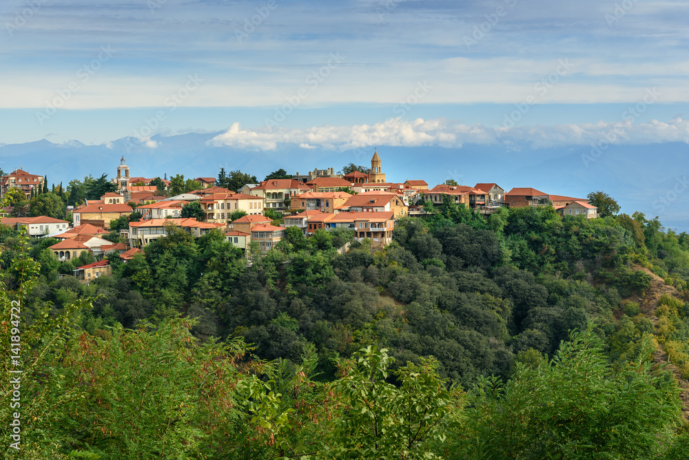  View of Signagi or Sighnaghi city. Georgia