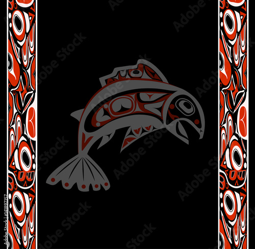 native salmon Vector