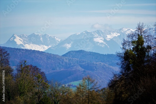 Fototapeta Naklejka Na Ścianę i Meble -  Alpenpanorama bei Salzburg