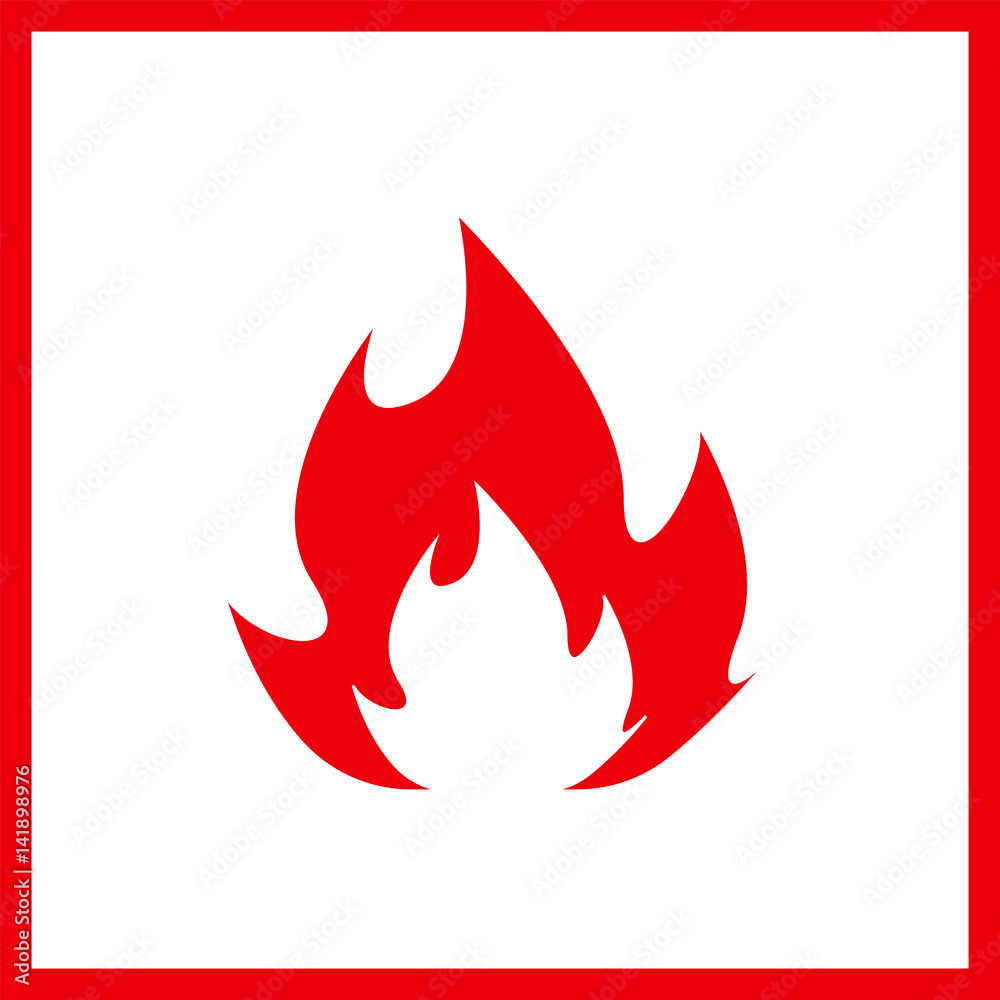 Fire icon isolated on white background. illustration. Fire icon isolated on white background. illustration.