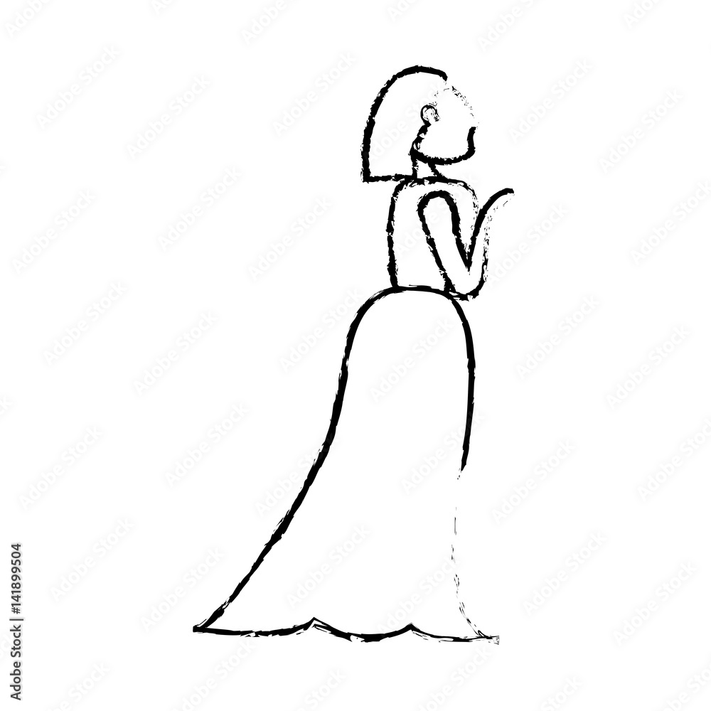 portrait woman bride image sketch vector illustration eps 10 portrait woman bride image sketch vector illustration eps 10