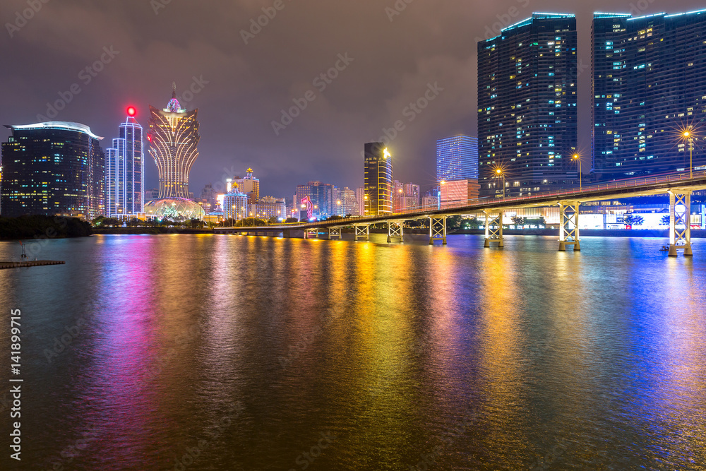 Macau cityscape Night